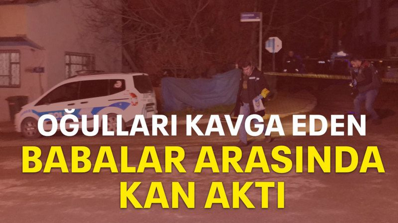 Oğulları kavga eden babalar arasında kan aktı